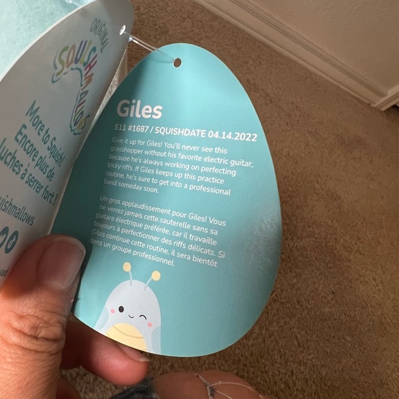 New Giles The Grasshopper Squishmallows - Picture 9 of 9